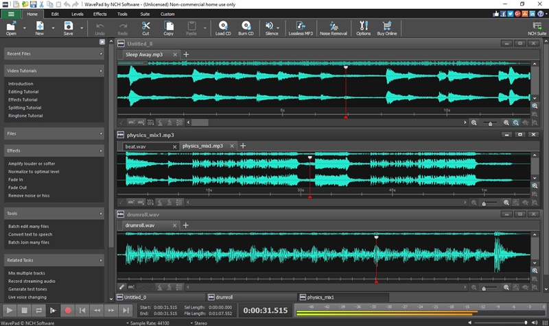 Wavepad Audio Editor Free